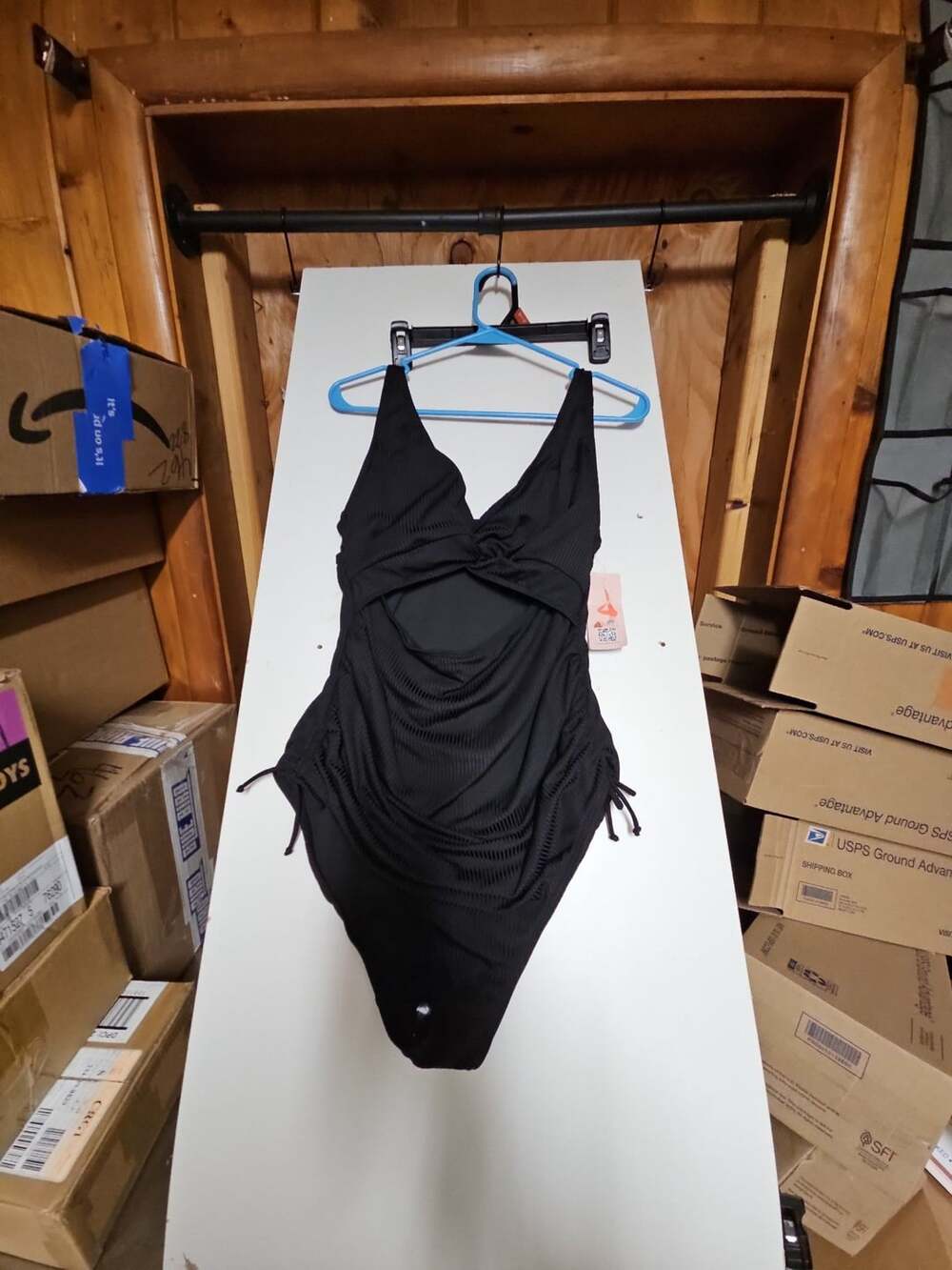 (336) Black One Piece Swimsuit